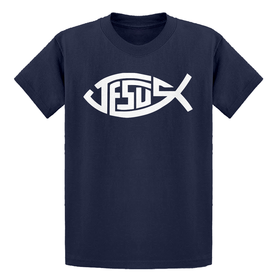 Youth Jesus Fish Short Sleeve Kids T-shirt #3062 - Picture 7 of 10