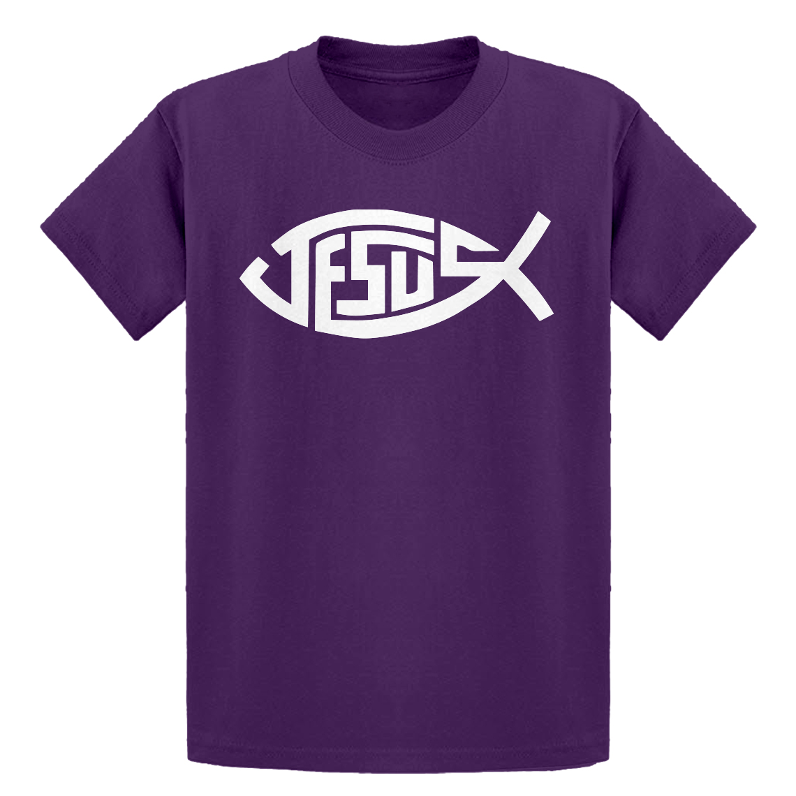 Youth Jesus Fish Short Sleeve Kids T-shirt #3062 - Picture 9 of 10