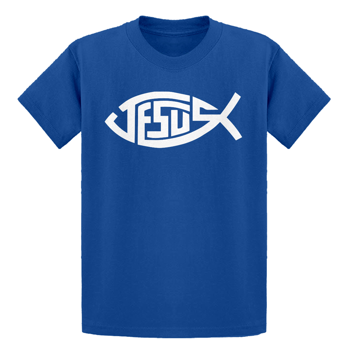 Youth Jesus Fish Short Sleeve Kids T-shirt #3062 - Picture 8 of 10