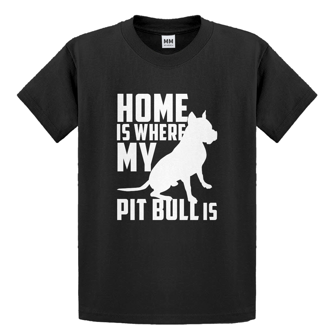 Youth Home is Where my Pit Bull is Short Sleeve Kids T-shirt #3156 - Picture 2 of 10