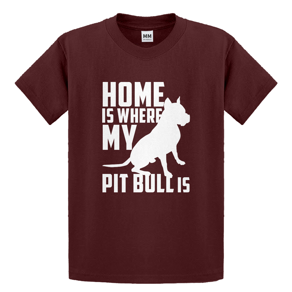 Youth Home is Where my Pit Bull is Short Sleeve Kids T-shirt #3156 - Picture 4 of 10