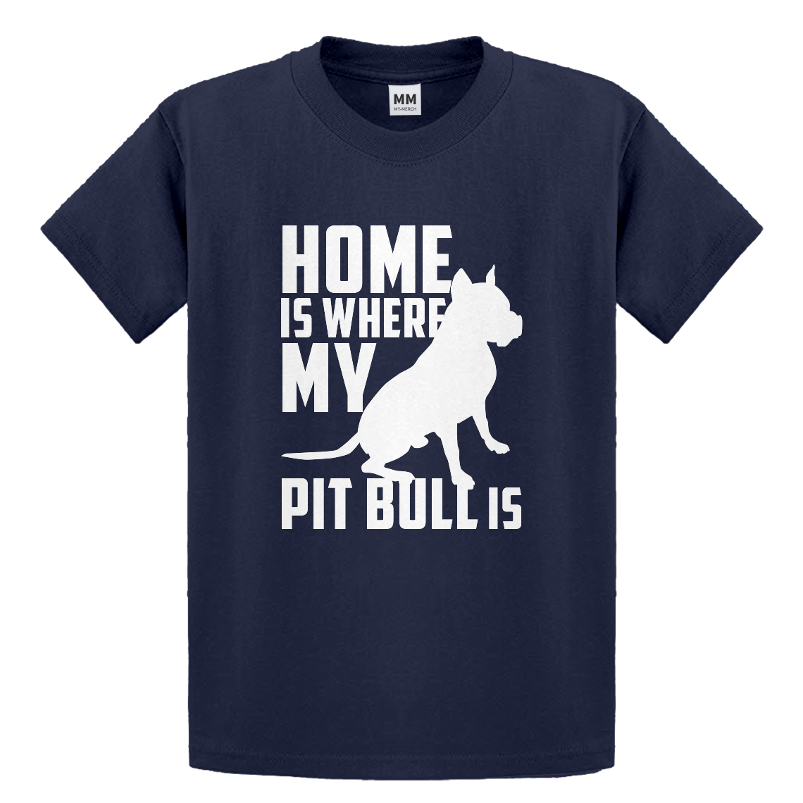 Youth Home is Where my Pit Bull is Short Sleeve Kids T-shirt #3156 - Picture 7 of 10