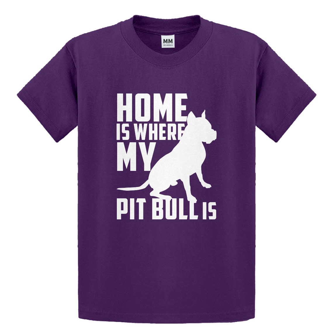 Youth Home is Where my Pit Bull is Short Sleeve Kids T-shirt #3156 - Picture 9 of 10