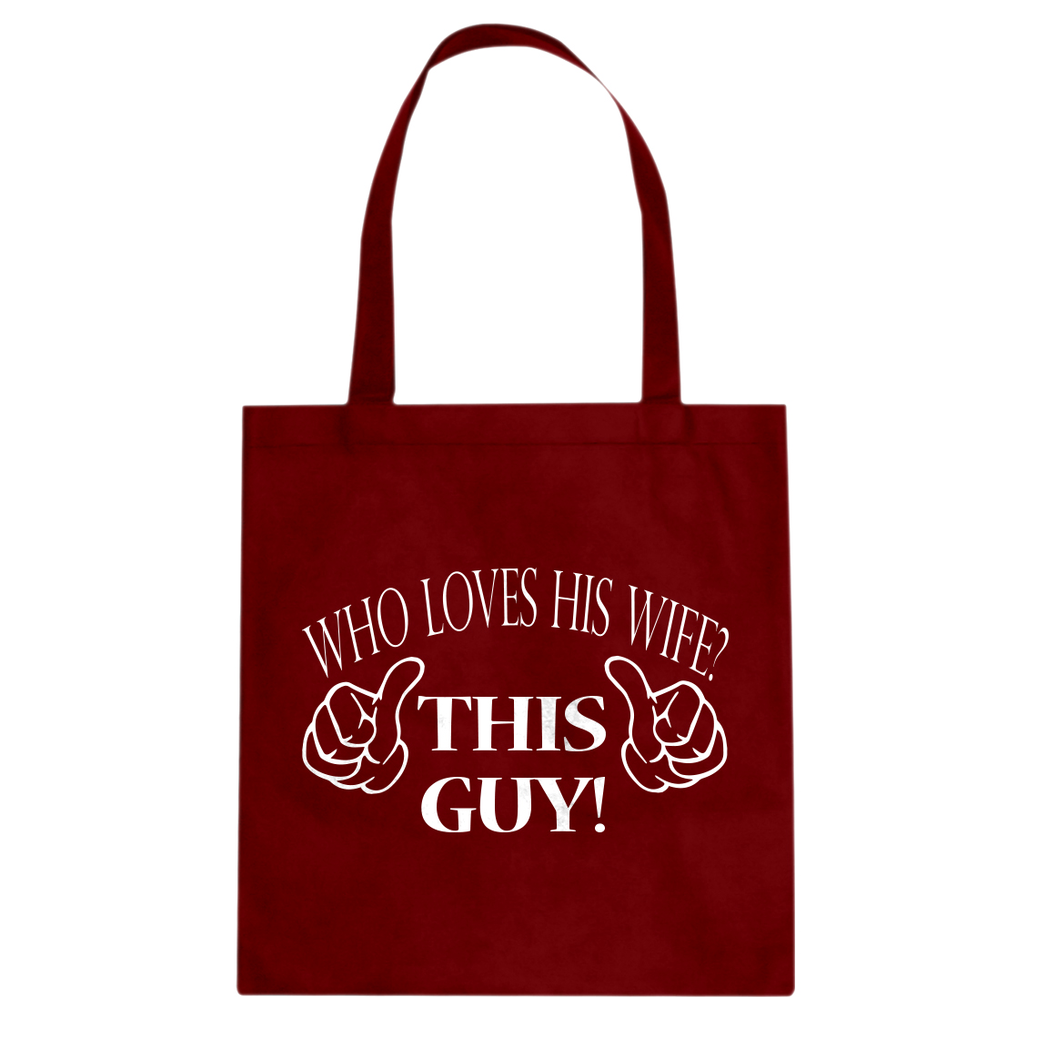 Who Loves His Wife This Guy Cotton Canvas Tote Bag #3340 - Picture 3 of 7