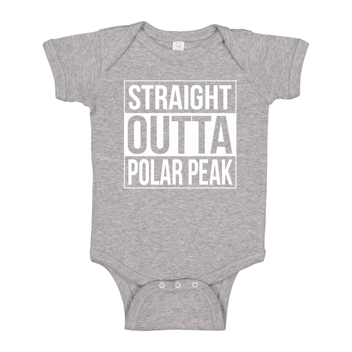 Baby Romper Straight Outta Polar Peak 100% Cotton Long Sleeve Infant Bodysuit
