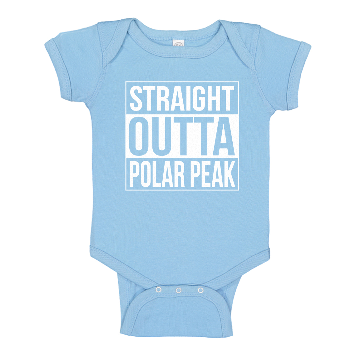 Baby Romper Straight Outta Polar Peak 100% Cotton Long Sleeve Infant Bodysuit