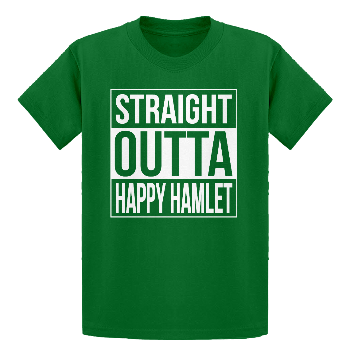 Youth Straight Outta Happy Hamlet Short Sleeve Kids T-shirt #3981 - Picture 10 of 10