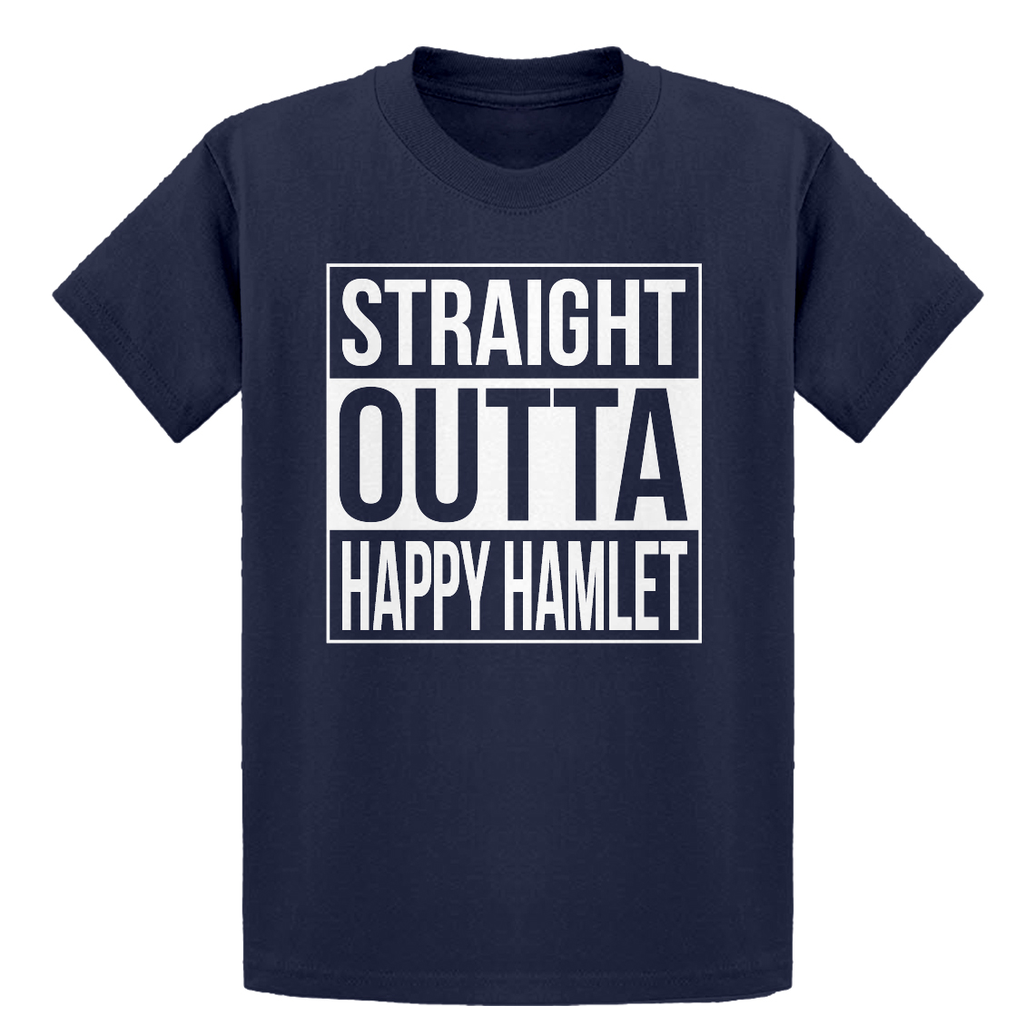 Youth Straight Outta Happy Hamlet Short Sleeve Kids T-shirt #3981 - Picture 7 of 10