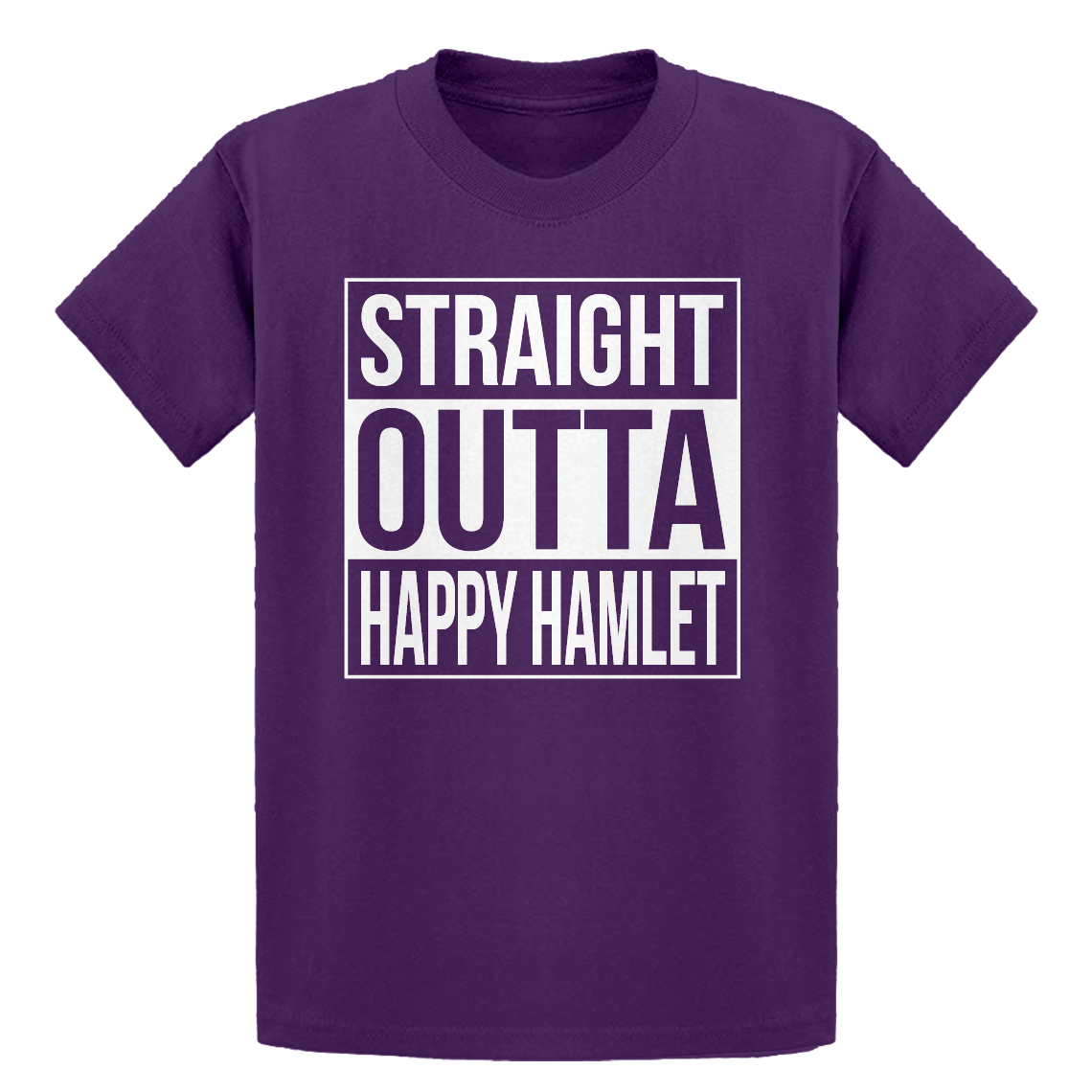 Youth Straight Outta Happy Hamlet Short Sleeve Kids T-shirt #3981 - Picture 9 of 10