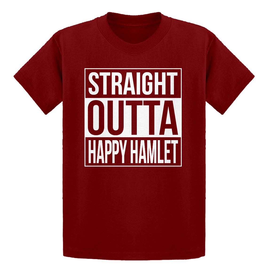Youth Straight Outta Happy Hamlet Short Sleeve Kids T-shirt #3981 - Picture 5 of 10
