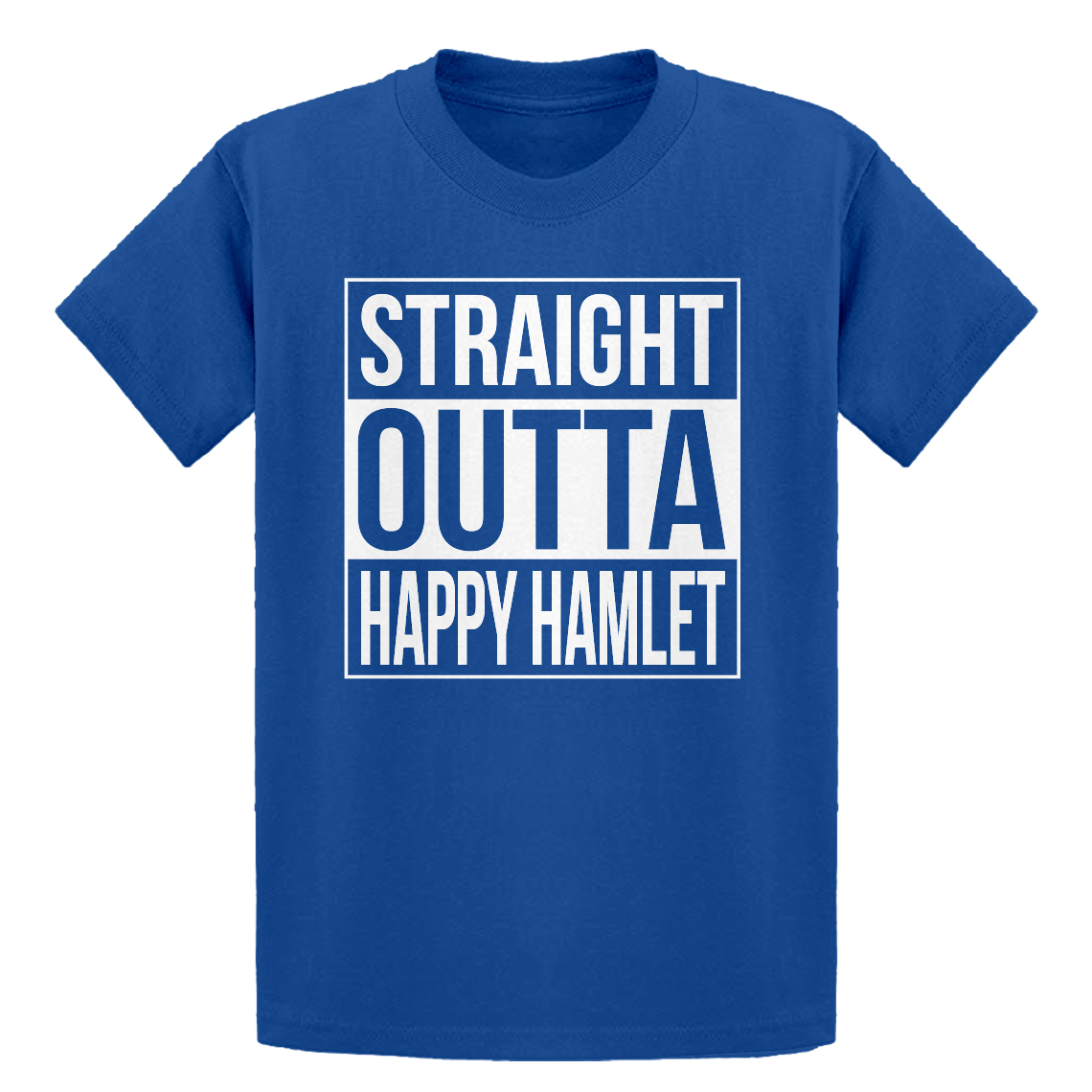 Youth Straight Outta Happy Hamlet Short Sleeve Kids T-shirt #3981 - Picture 8 of 10