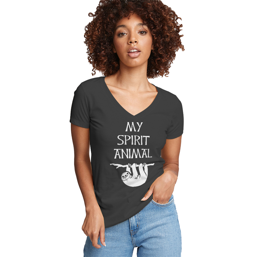 Sloth is my Spirit Animal womens vneck t-shirt | eBay